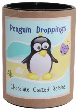 cartoon penguin raisins